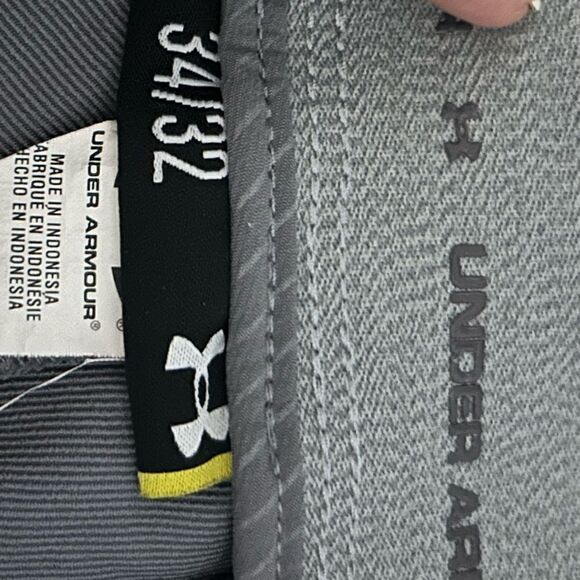 Under Armour gray Striped Gold Pants Size 34 - Picture 5 of 7
